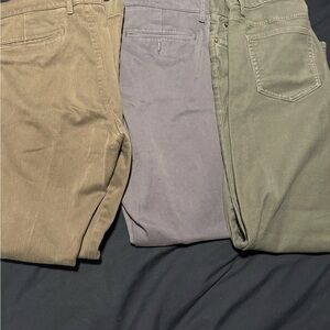J. Crew Men's Chinos - Army Green, Gray, and Olive